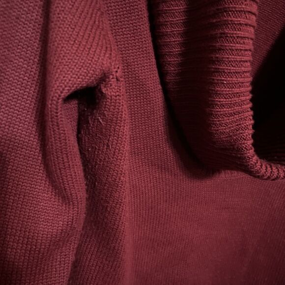 The Limited Sweater Womens Large Red Cowl Neck Long Sleeve Knit Wool Blend - Picture 5 of 5